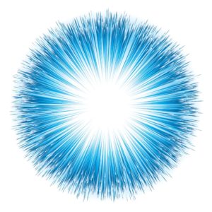 blue light explosion. vector illustration
